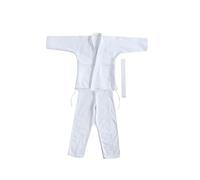 Zambuph Gi de Judo, Kimono de jiu-Jitsu, Uniforme karaté, vêtement d'entraînement Respirant et léger en Coton pour Les Arts Martiaux, vêtements karaté, Blanc, 155 cm