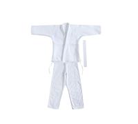 Zambuph Gi de Judo, Kimono de jiu-Jitsu, Uniforme karaté, vêtement d'entraînement Respirant et léger en Coton pour Les Arts Martiaux, vêtements karaté, Blanc, 165 cm