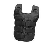 Zambuph Gilet lesté ajustable pour entraînement intensif. Poids non inclus. Capacité de charge : 100 kg (220 lb), Noir, Peut supporter 100 kg