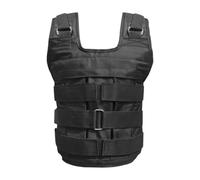Zambuph Gilet lesté ajustable pour entraînement intensif. Poids non inclus. Capacité de charge : 100 kg (220 lb), Noir, Peut supporter 50 kg