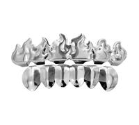 Zambuph Grilles dentaires plaquées or 18 carats, accessoire de mode tendance, cadeau chic pour vos amis et vos proches. Comprend une barre de moulage. Idéal pour un mariage une fête. Taille unique.