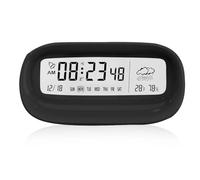 Zambuph Horloge numérique LCD thermomètre Chambre Table de Chevet Calendrier Station météo Alarme Bureau à Domicile Batterie ABS