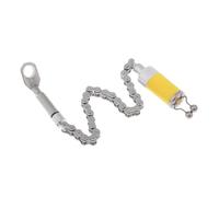 Zambuph Indicateur de Touche en chaîne en Acier Inoxydable avec Clip réglable, pour pêcheurs à la Ligne. Ce détecteur de Touche Plastique avec Clip à Bille réglable n'abîme Pas la Ligne.