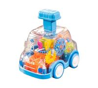 Zambuph Jouet Musical à Engrenages mécaniques Transparents à Friction offrant des Heures de Jeu captivantes et Une Valeur éducative pour Les Enfants. , Bleu , 10 x 7 x 10 cm