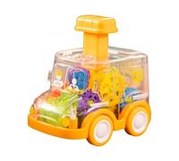 Zambuph Jouet Musical à Engrenages mécaniques Transparents à Friction offrant des Heures de Jeu captivantes et Une Valeur éducative pour Les Enfants. , Jaune , 10 x 7 x 10 cm