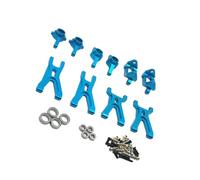 Zambuph Kit de fusées de direction en alliage d'aluminium pour voiture RC, pour Wltoys A949 RC 1/18, support moyeu direction, bras et arrière voiture, bleu