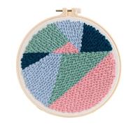 Zambuph Kits d'aiguilles à poinçonner, motifs pré-imprimés, kits d'aiguilles à poinçonner pour débutants, kit complet de broderie l'aiguille, kit de broderie Yarn Artistry, tricot