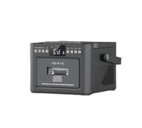 Zambuph Lecteur CD avec Bluetooth bidirectionnel, Double Haut-Parleur, Son HiFi, Cartes TF, Modes de clé USB, Longue durée de Vie de la Batterie, ABS, Noir, A Une Fonction de Bande