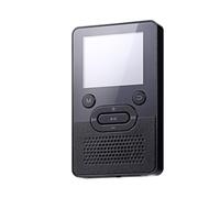 Zambuph Lecteur MP3 Portable Carte TF 3,5 mm Compatible Bluetooth MP4 JPG JPEG BMP GIF Radio E-Book Chronomètre Lecteurs de Musique, Noir 8G