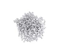 Zambuph Lot de 100 Manchons de sertissage ovales en Aluminium pour Tubes 0,8 mm/1 mm/1,2 /,5 /,8 et 0, Argent,