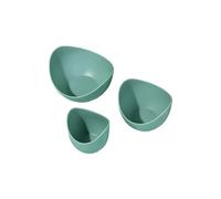 Zambuph Lot de 3 assiettes à noix grande ouverture graines plats plateaux empilables ménage bar biscuit biscuit mousse desserts bols, Vert