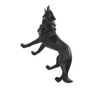 Zambuph Loup Moderne Statue Ornement Miniature Conception Spéciale Animal Sculpture Décoration Décor À La Maison Anniversaire De Noël, Noir, Chien Loup Regarde Le Ciel