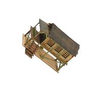 Zambuph Maison Miniature à l'échelle 1/72, Maquette de Maison, kit Architectural à Monter soi-même, Jouet d'architecture, Puzzle en Bois, Tapez B