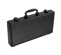 Zambuph Mallette de Transport en Aluminium de qualité supérieure, Mallette Rangement Noire, boîte à Outils Portable, Organisateur Voyage, bac présentation avec, Noir, 44 x 22 x 6.4 cm