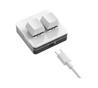 Zambuph Mini Clavier USB programmable à 2 Touches, léger et Portable, avec Fonctions Copier-Coller. Installation Facile et, sans Pilote. Clavier Gaming à 2 Touches.