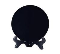 Zambuph Mini Miroir de Divination Rond Noir en Obsidienne, Disque décoratif Unique, étincelles, Conversations intéressantes. Outils pour Mini Miroir de Divination Rond Noir, S
