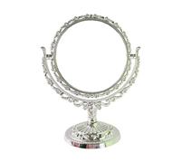 Zambuph Miroir de maquillage de table raffiné, style vintage, double face, | pivotant, support de bureau, angle de à 360°, rond