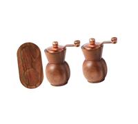 Zambuph Moulin à sel manuel portable à grain réglable, ensemble sel et poivre avec support et plateau pratique inclus. Moulins manuels rechargeables avec plateau.