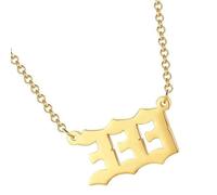 Zambuph Numéro charme collier dames en acier inoxydable tour de cou cadeau de noël chaîne cou femmes longues chaînes ami accessoires, Type7