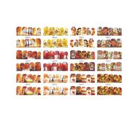 Zambuph Ongles autocollants mignon 3D mode citrouille décalcomanies impression manucure outils curseurs adhésif décorations accessoires cadeaux, cinq cent seize, BN505
