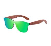 Zambuph Options de lentilles colorées lunettes de conduite faites à la main cadre en bois élégant pour la UV lunettes soleil mode en bois naturel, vert