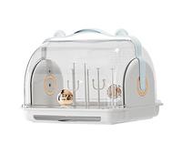Zambuph Organisateur de placard polyvalent avec couvercle anti-poussière, boîte de rangement pour égouttoir à biberons et autres accessoires cuisine essentiels, avec poignée.