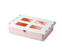 Zambuph Organisateur de tiroir de rangement Grande capacité Solution stockage organisée et élégante Assemblage facile Tiroir rangement caché en PP , rose , 33*23.5*8.5 cm