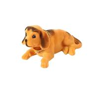 Zambuph Ornement de Voiture en Forme de Chien à tête Qui tremble, Accessoire Amusant et Polyvalent, décoration pour Tableau de Bord, Bureau intérieur de Voiture, Jaune, 150 mm