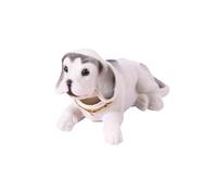 Zambuph Ornement de Voiture en Forme de Chien à tête Qui tremble, Accessoire Amusant et Polyvalent, décoration pour Tableau de Bord, Bureau intérieur de Voiture, Blanc, 150 mm