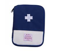 Zambuph Oxford tissu d'urgence coton-tige sacs de rangement ménage pique-nique randonnée survie pilules organisateur cas Mini pochette, Bleu, L