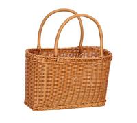 Zambuph Panier à provisions à double poignée, panier de rangement résistant et pratique, idéal pour transporter vos courses et autres articles de cuisine. fleurs portable, porte-articles