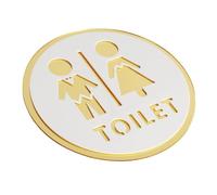 Zambuph Panneau de Toilettes en Acrylique, décoration Moderne pour Porte de Toilettes, Autocollants décoratifs pour espaces publics, Bureau et d'entreprise.