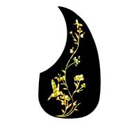 Zambuph Paquet de 10 accessoires d'instruments autocollants couverture anti-rayures anti-poussière accessoires de bricolage résistance à l'usure fournitures guitare, Insecte Noir/Or