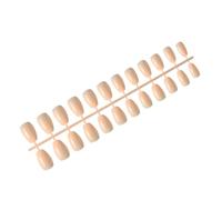Zambuph Paquet de 24 faux ongles de cercueil résistants Pour aux rayures ballerine courte bricolage soigné ongles en acrylique couleur résistante au roman artificiel , 9couleur chair