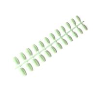 Zambuph Paquet de 24 faux ongles de cercueil résistants Pour aux rayures ballerine courte bricolage soigné ongles en acrylique couleur résistante au roman artificiel , 4vert matcha