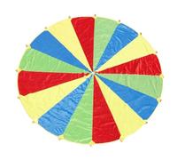 Zambuph Parachute Arc-en-Ciel pour Enfants, léger et Portable, Exercice en Plein air, Jouet de Sport, Cadeau, Parapluie avec poignées