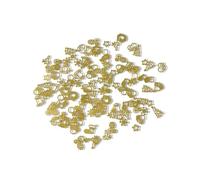 Zambuph Patchs à ongles autocollants paillettes brillantes fabrication de bijoux artisanat d'art arrose ornements métalliques flocons décoration filles, Noël