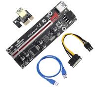 Zambuph PCI-E 1x à 6X USB 3.0 Extender Card Portable Home Desktop PC Component Adapter LED Light Equipment Accessoires, Tapez 4