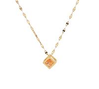 Zambuph Pendentif Collier Rétro Esthétique Collier Chaîne Ras Du Cou Fiançailles Bijoux Fantaisie Personnalisé Présent Accessoires, Type 2 or rose