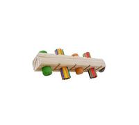 Zambuph Perchoir interactif en Bois pour perroquets, Jouet à mâcher idéal pour Les perroquets du Monde Entier. Puzzle pour Oiseaux avec Trou, Stimulant