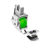 Zambuph Pied-de-biche pour machine à coudre, pièce de rechange pour accessoires de couture, permettant des ourlets précis. Pied-de-biche ourleur roulé, Roue en caoutchouc vert, 6 x 3.5 cm