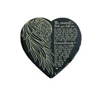 Zambuph Pierre commémorative de deuil en forme de coeur pierres mémoire ornement accessoire cadeau sympathie pour la cour jardin extérieure, Balançoire, Taille 10x10cm