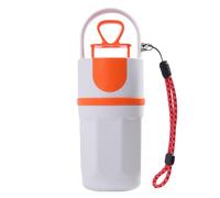 Zambuph Pince à déjections Canines à 6 Griffes, résistante l'usure et dotée d'un Distributeur de Sacs. Convient pour Tous Les Animaux de Compagnie, Blanc-Orange