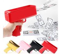 Zambuph Pistolet à billets portable pour animer les bars : une expérience durable et unique ! Pistolets à billets réutilisables avec accessoires et, Or brossé