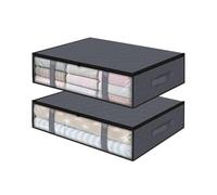 Zambuph Placard de grande capacité sous le rangement des vêtements, oreillers, placard pratique pour vêtements, chaussures, et, Gris