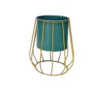 Zambuph Planteur en fer de Style nordique plante succulente Pot de fleur géométrique présentoir support cadre en métal table pour décor d'affaires, Lanterne Vert Foncé