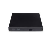 Zambuph Plastique extérieur PC CD graveur Portable intérieur extérieur ménage Salon DVD Pilote Lecteur antibruit, Le Noir