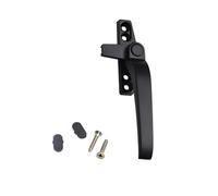 Zambuph Poignée de fenêtre en alliage d'aluminium, quincaillerie domestique, levier à battants pour chambre à coucher, installation pratique, capuchon décoratif gris antirouille, Droite Noir