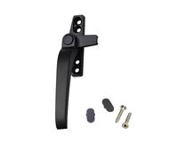 Zambuph Poignée de fenêtre en alliage d'aluminium, quincaillerie domestique, levier à battants pour chambre à coucher, installation pratique, capuchon décoratif gris antirouille, Gauche Noir