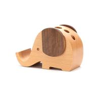 Zambuph Porte-Stylo éléphant avec Support de téléphone Organisateur de récipient à Artisanat Solide Stationnaire Multifonctionnel pour la Maison Bureau, Inserts S/Stylo